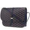 Goyard  Belvedère shoulder bag  in navy blue Goyard canvas  and navy blue leather - 00pp thumbnail