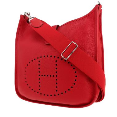 Borsa a tracolla Hermès  Evelyne 29 cm in pelle togo rossa