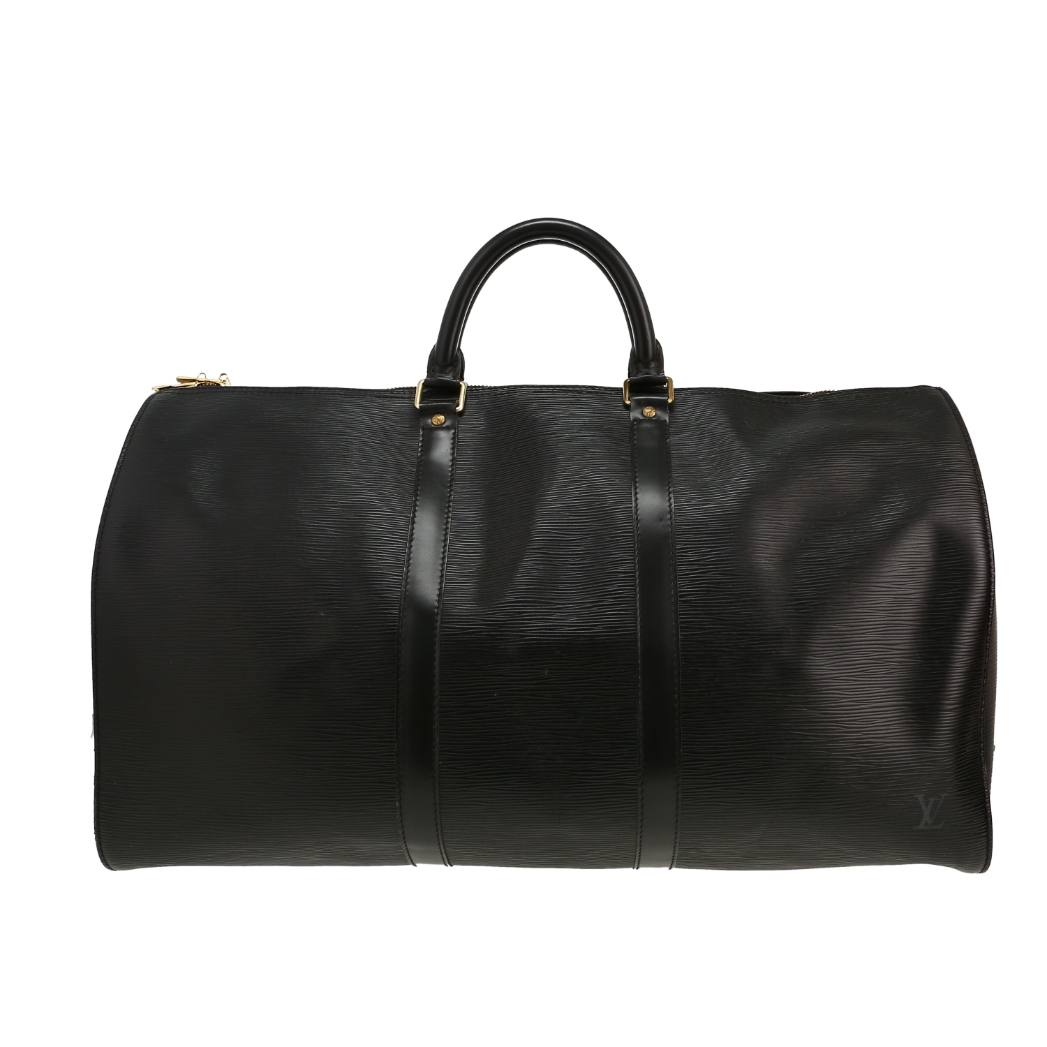 Borsa da viaggio Louis Vuitton  Keepall 50 in pelle Epi nera - Detail D4