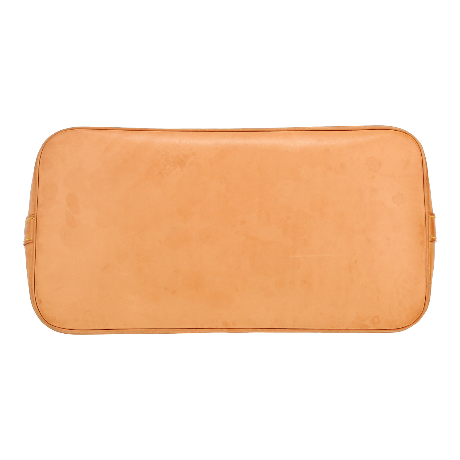 Bolso de mano Louis Vuitton  Alma modelo mediano  en lona Monogram marrón y cuero natural - Detail D1