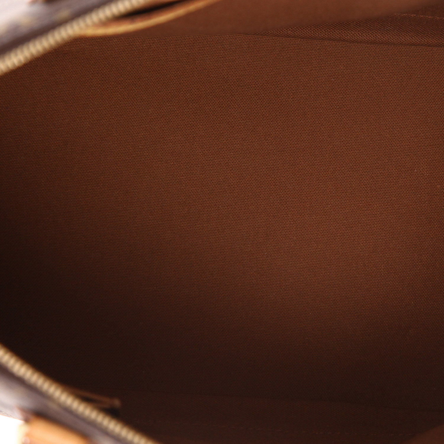 Sac à main Louis Vuitton  Alma moyen modèle  en toile monogram marron et cuir naturel - Detail D3