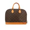 Borsa Louis Vuitton  Alma modello medio  in tela monogram marrone e pelle naturale - 360 thumbnail