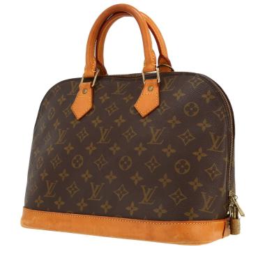 Bolso de mano Louis Vuitton  Alma modelo mediano  en lona Monogram marrón y cuero natural