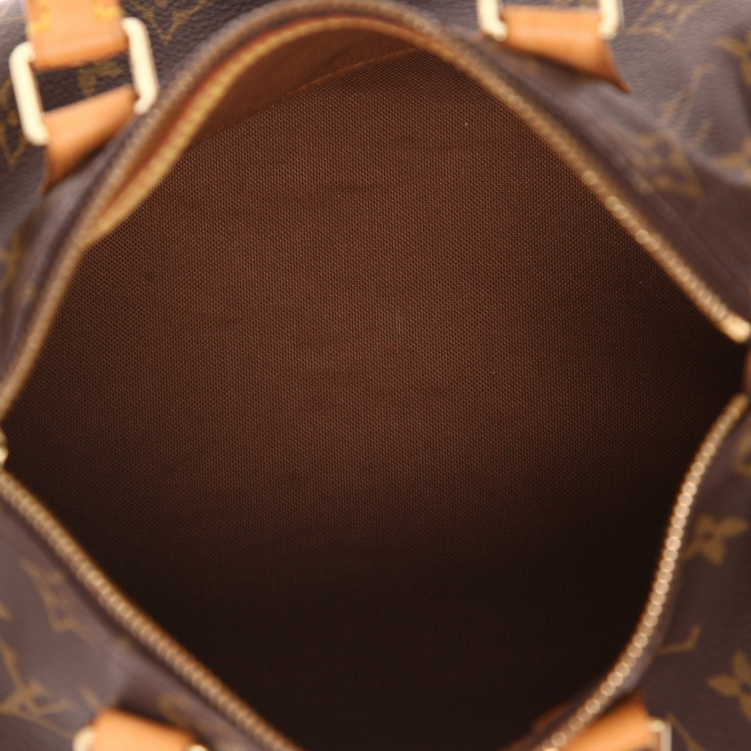 Borsa Louis Vuitton  Speedy 25 in tela monogram marrone e pelle naturale - Detail D3