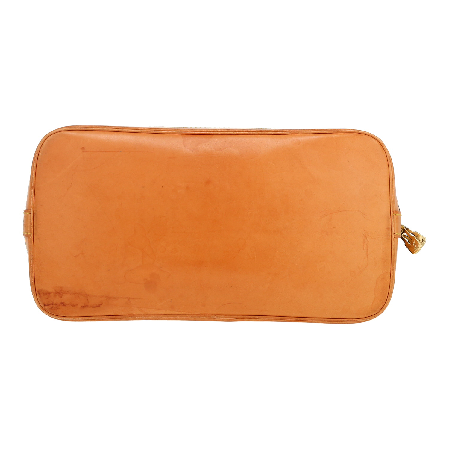 Louis Vuitton  Alma handbag  in brown monogram canvas  and natural leather - Detail D1