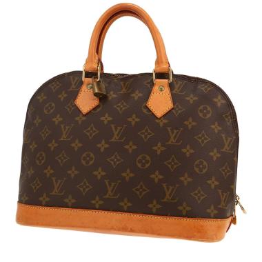Bolso de mano Louis Vuitton  Alma en lona Monogram marrón y cuero natural
