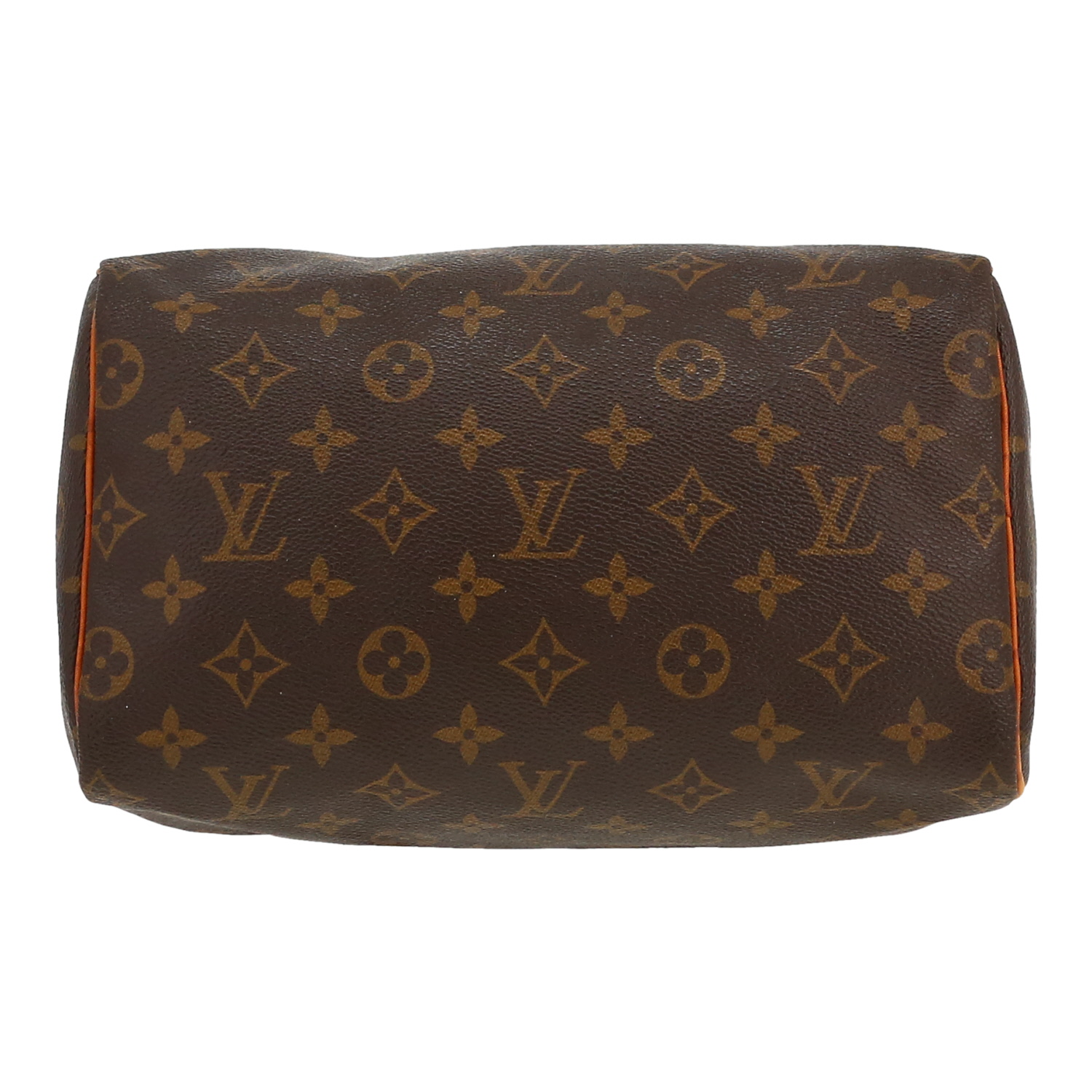 Sac à main Louis Vuitton  Speedy 25 en toile monogram marron et cuir naturel - Detail D1