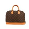 Borsa Louis Vuitton  Alma modello medio  in tela monogram marrone e pelle naturale - 360 thumbnail