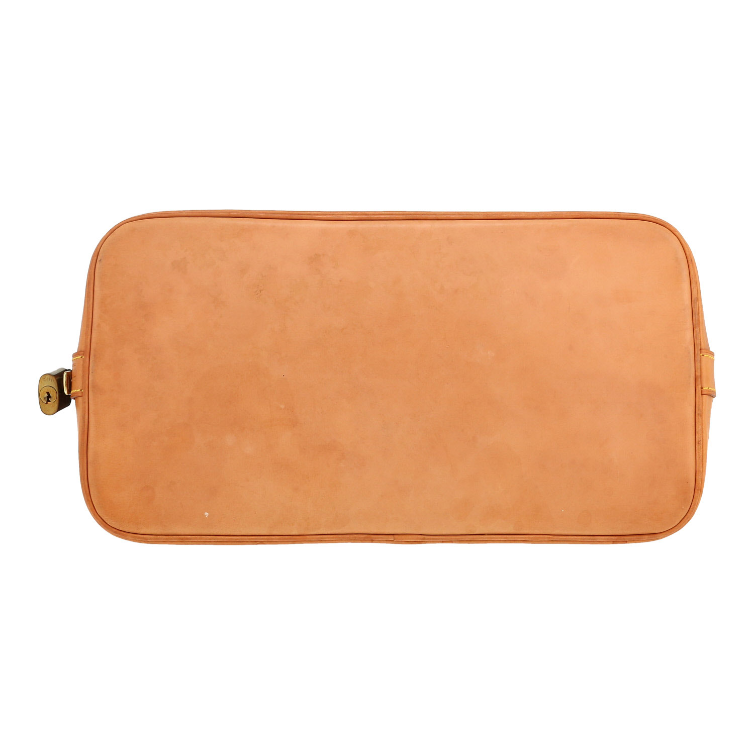 Bolso de mano Louis Vuitton  Alma modelo pequeño  en lona Monogram marrón y cuero natural - Detail D1