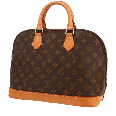Borsa Louis Vuitton  Alma modello piccolo  in tela monogram marrone e pelle naturale
