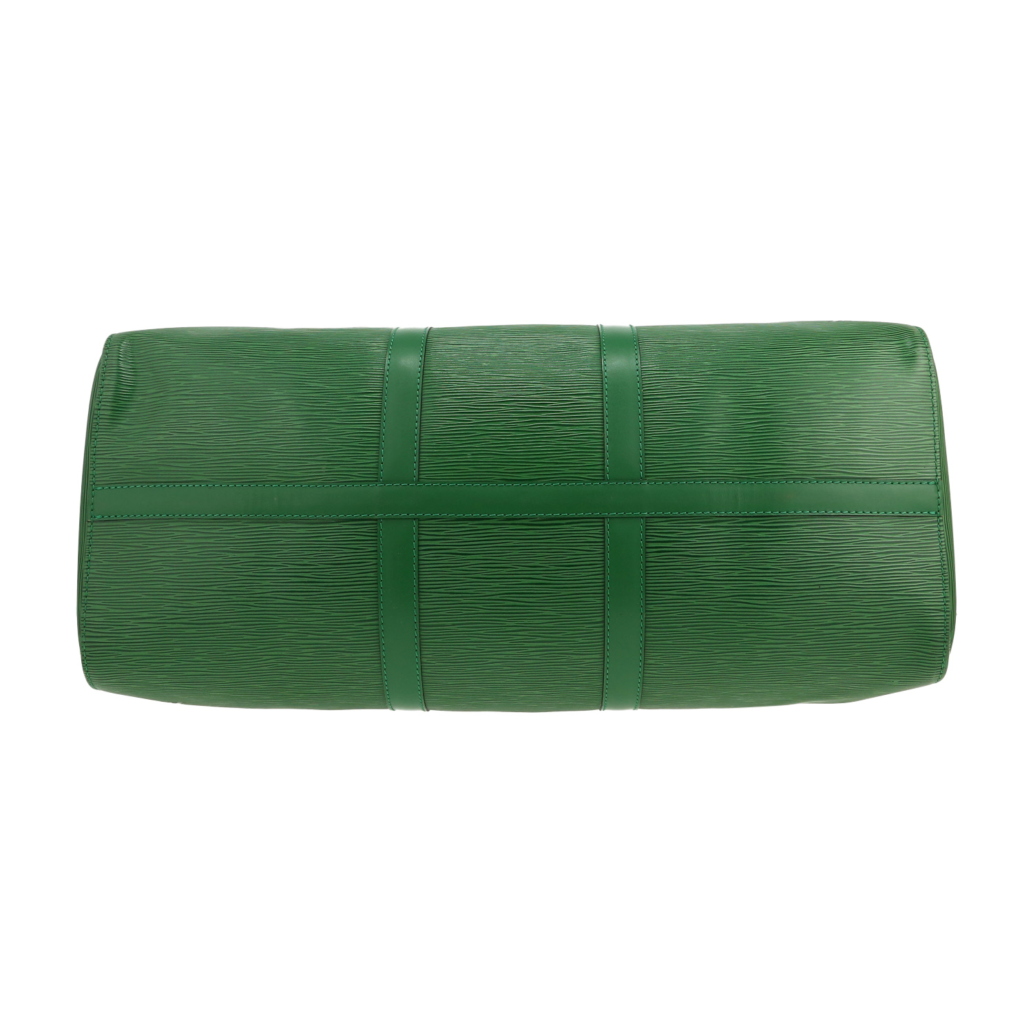 Louis Vuitton  Keepall 50 travel bag  in green epi leather - Detail D1