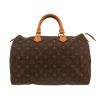 Bolso de mano Louis Vuitton  Speedy 35 en lona Monogram marrón y cuero natural - 360 thumbnail