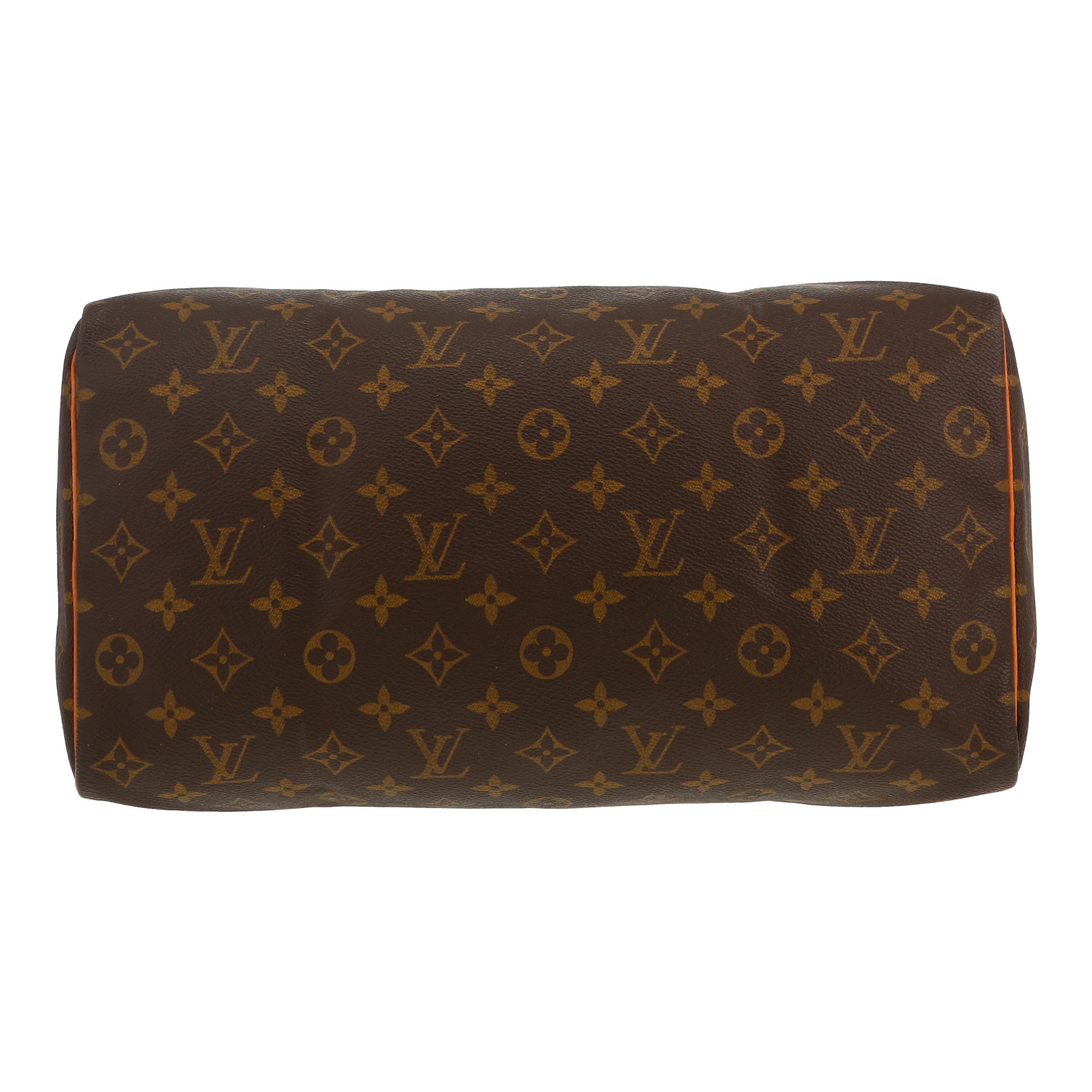 Louis Vuitton  Speedy 35 handbag  in brown monogram canvas  and natural leather - Detail D1