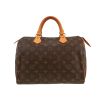 Bolso de mano Louis Vuitton  Speedy 30 en lona Monogram marrón y cuero natural - 360 thumbnail