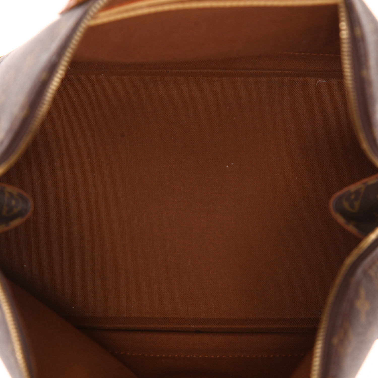 Louis Vuitton  Alma handbag  in brown monogram canvas  and natural leather - Detail D3
