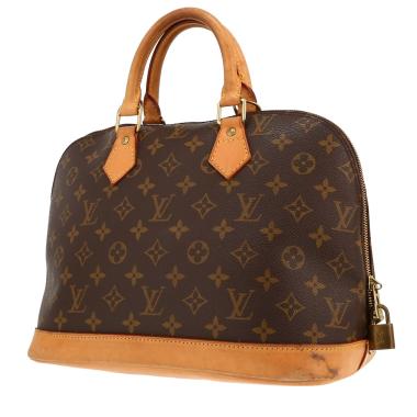 Borsa Louis Vuitton  Alma in tela monogram marrone e pelle naturale