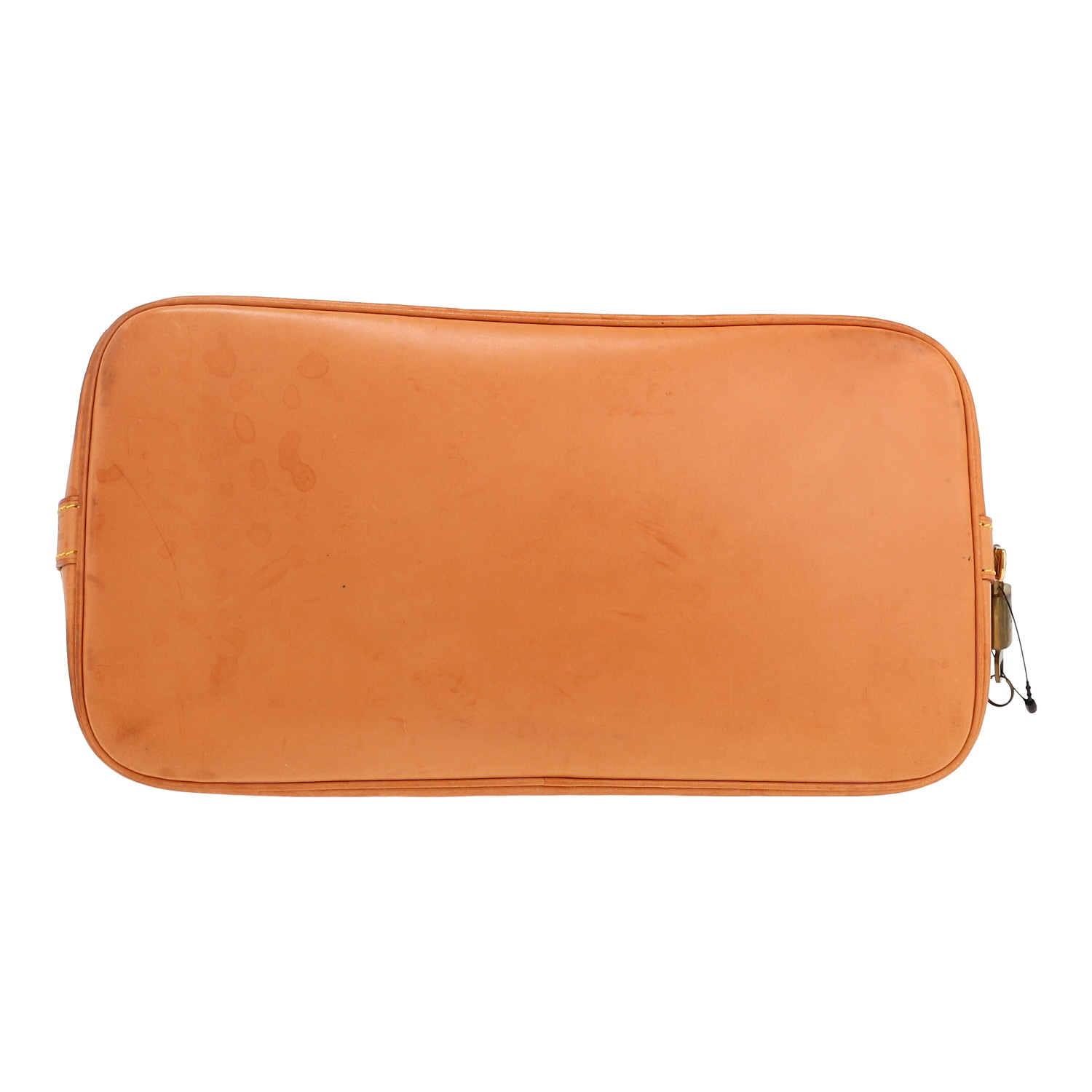 Bolso de mano Louis Vuitton  Alma modelo mediano  en lona Monogram marrón y cuero natural - Detail D1