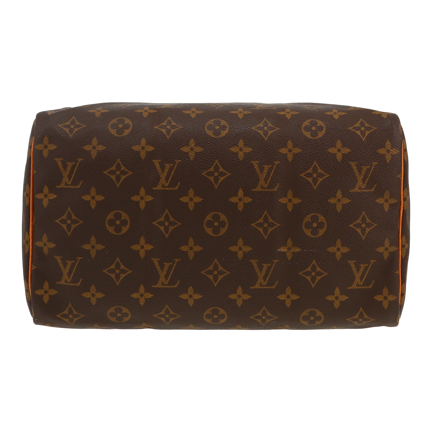 Borsa Louis Vuitton  Speedy 30 in tela monogram marrone e pelle naturale - Detail D1