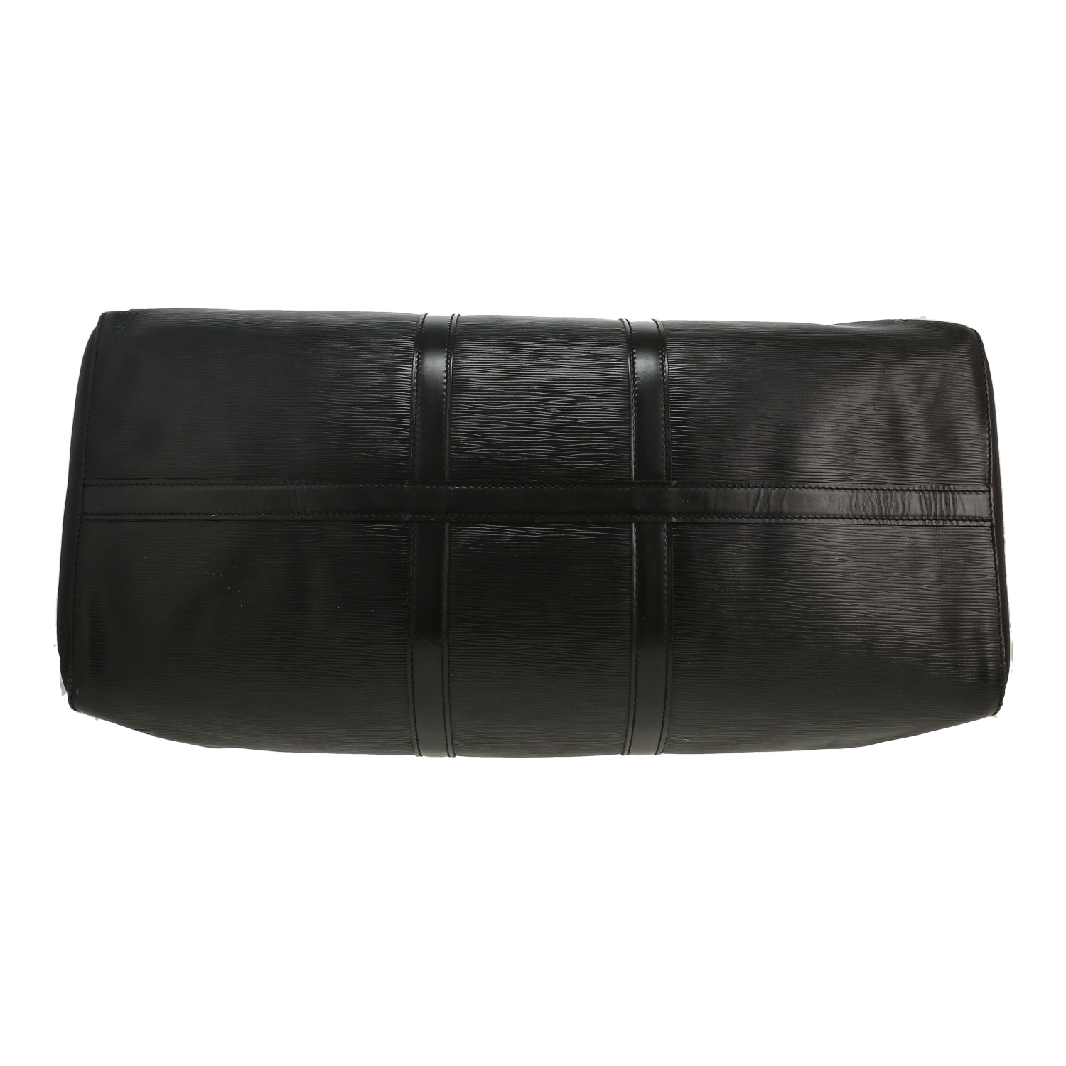 Louis Vuitton  Keepall 60 travel bag  in black epi leather - Detail D1
