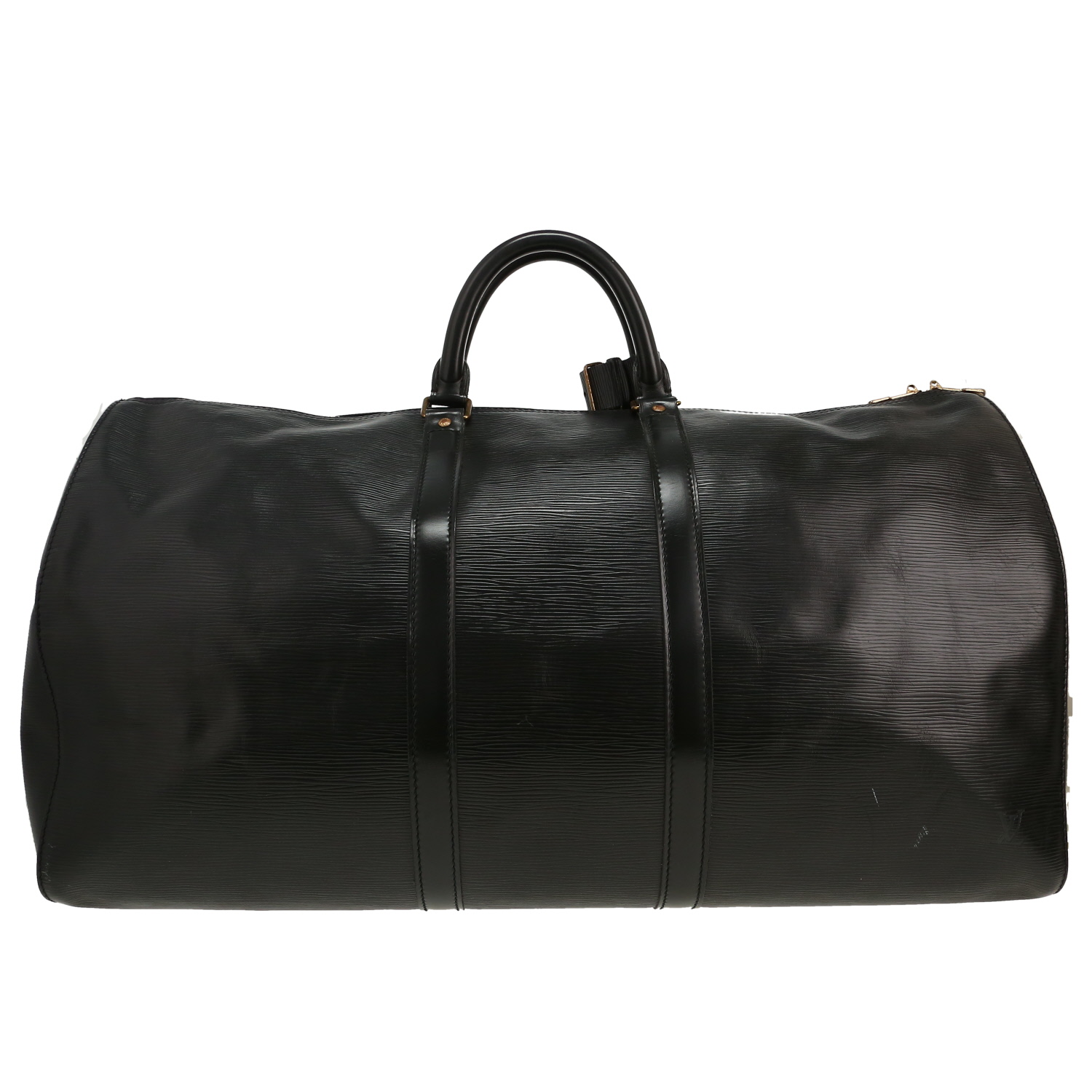 Louis Vuitton  Keepall 60 travel bag  in black epi leather - Detail D4