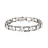 Vintage   1930's bracelet in platinium, white gold and diamonds - 00pp thumbnail