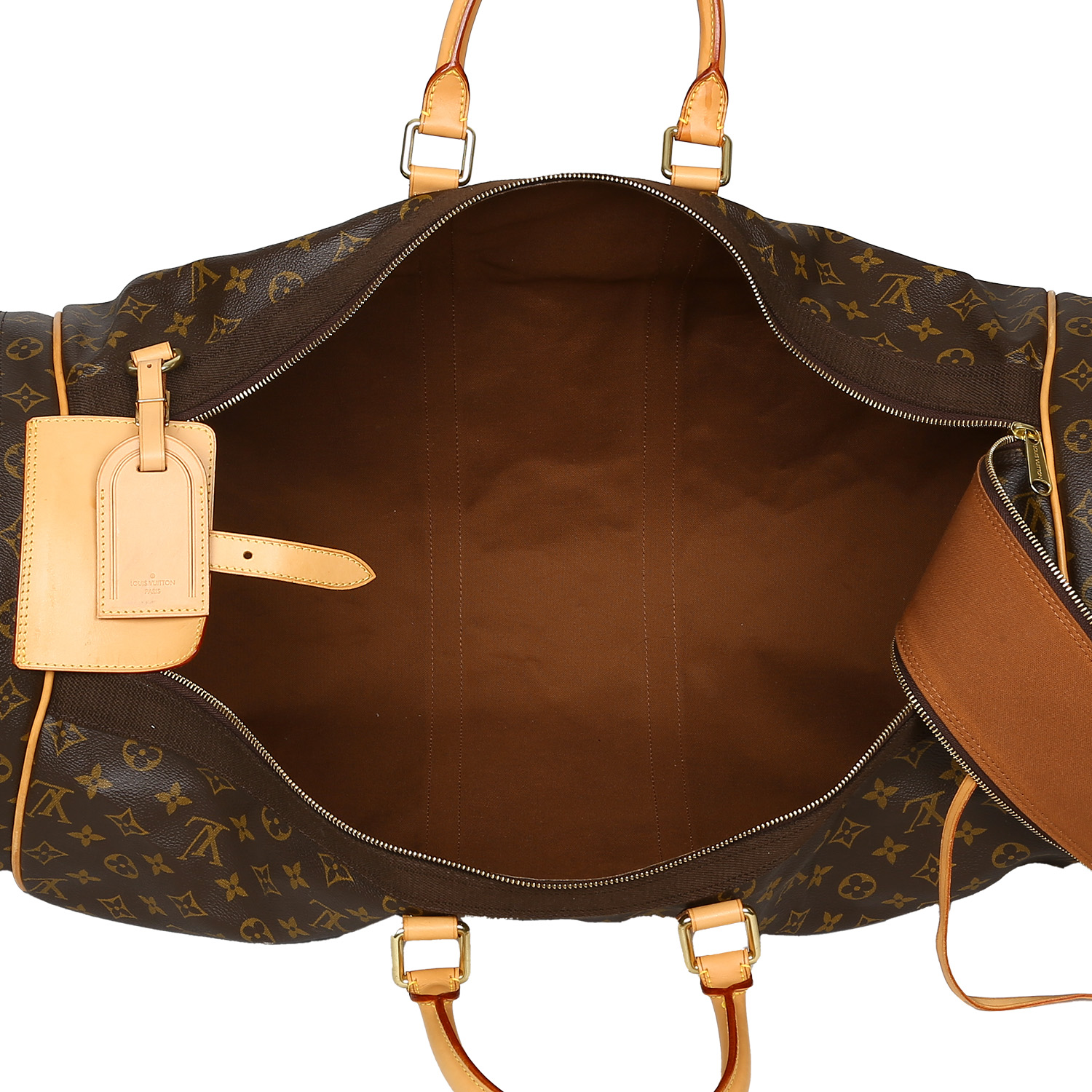 Louis Vuitton  Athlétisme travel bag  in brown monogram canvas  and natural leather - Detail D6