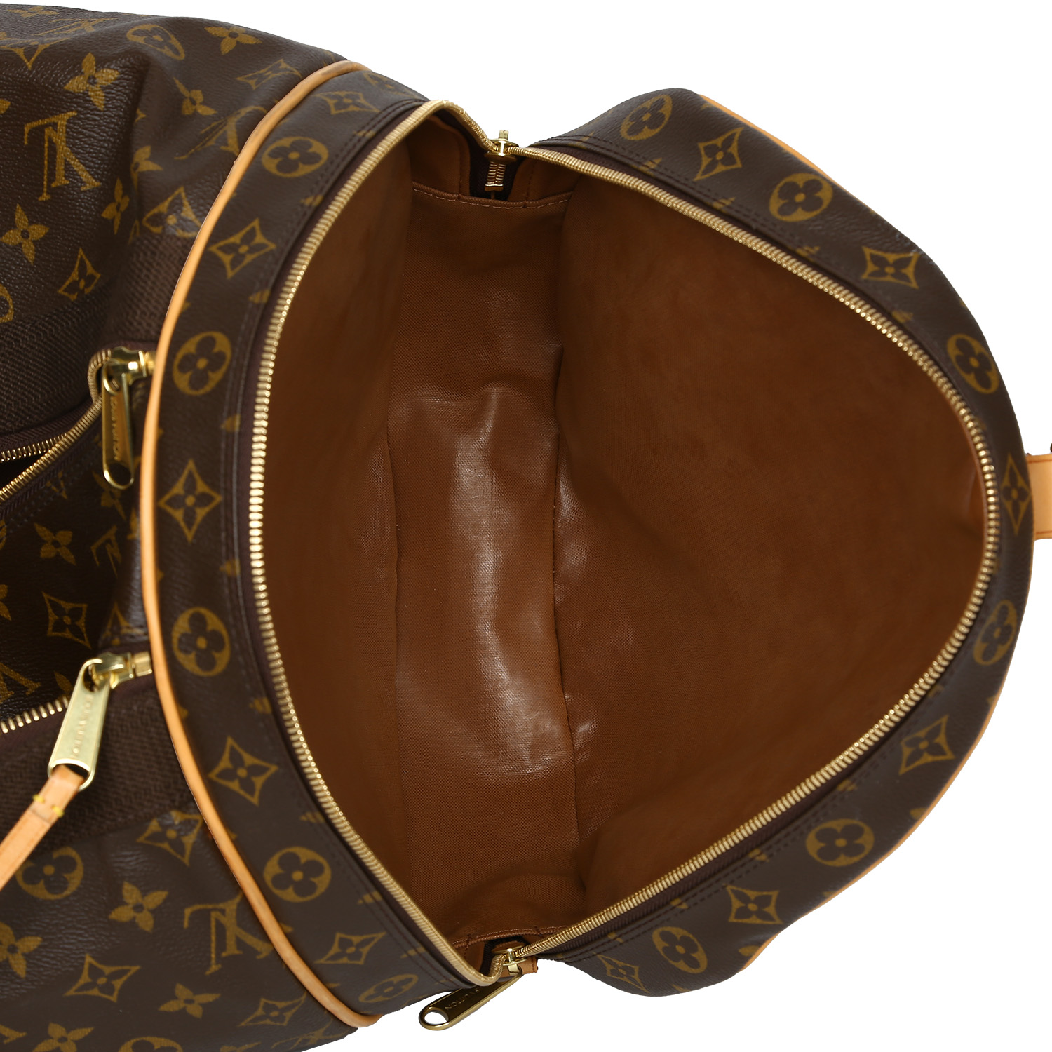Bolsa de viaje Louis Vuitton  Athlétisme en lona Monogram marrón y cuero natural - Detail D7