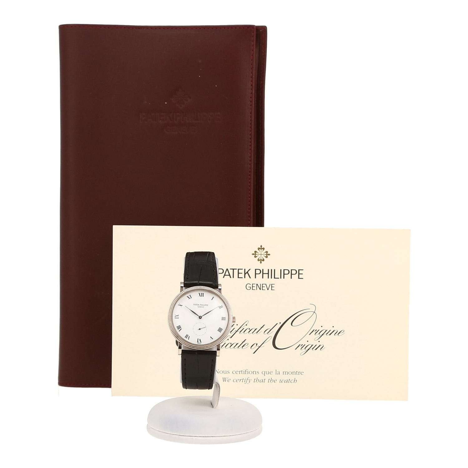 Reloj Patek Philippe Calatrava Clous De Paris de oro blanco Ref: Patek Philippe - 3919  Circa 2000 - Detail D2