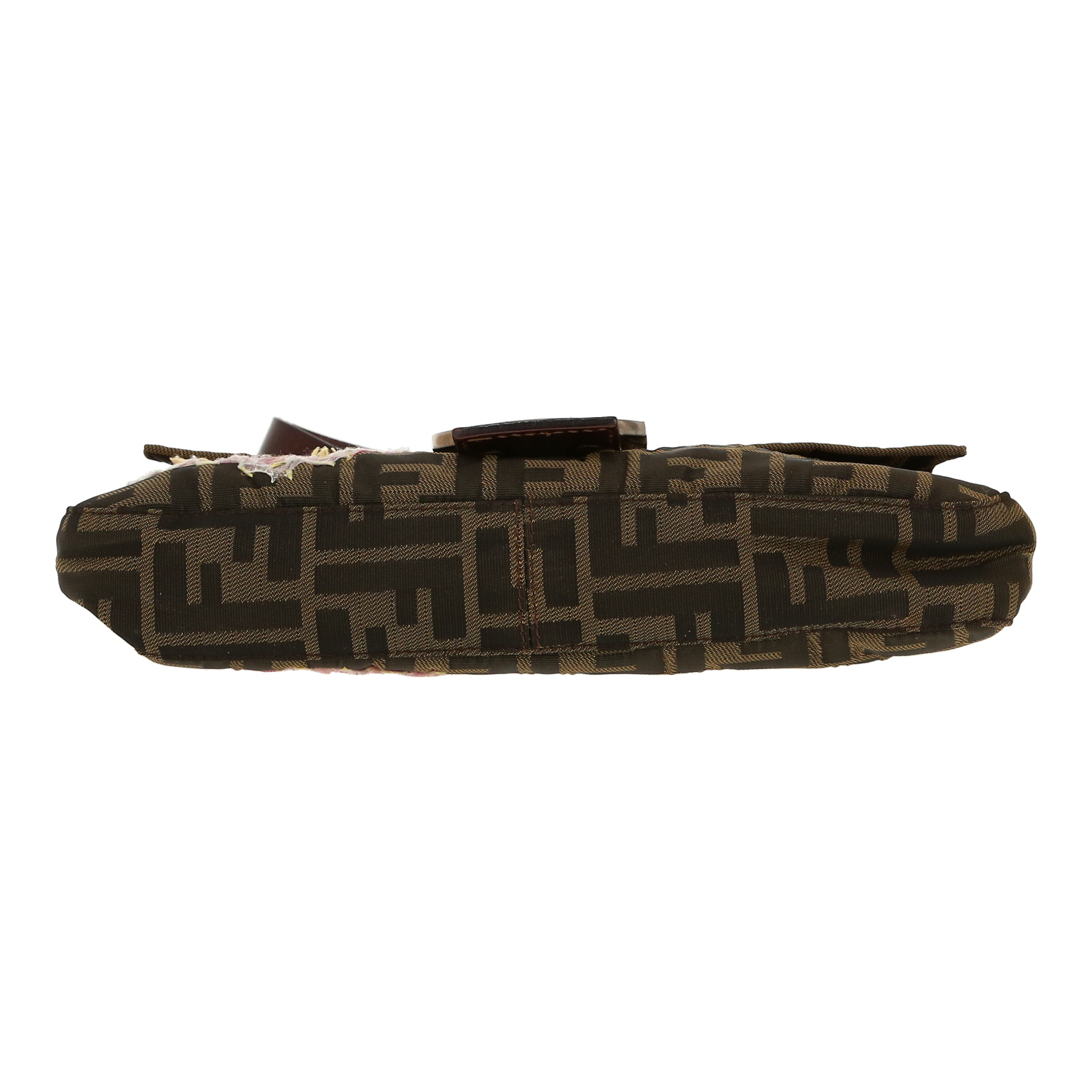 Fendi Baguette handbag in brown logo canvas - Detail D1