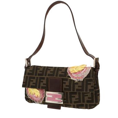 Bolso de mano Fendi  Baguette en lona monogram marrón