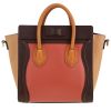 Celine  Luggage Nano shoulder bag  in pink, beige, purple and brown leather - Detail D4 thumbnail