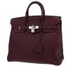 Bolso de mano Hermès  Haut à Courroies en cuero Mysore violeta Cassis - 00pp thumbnail