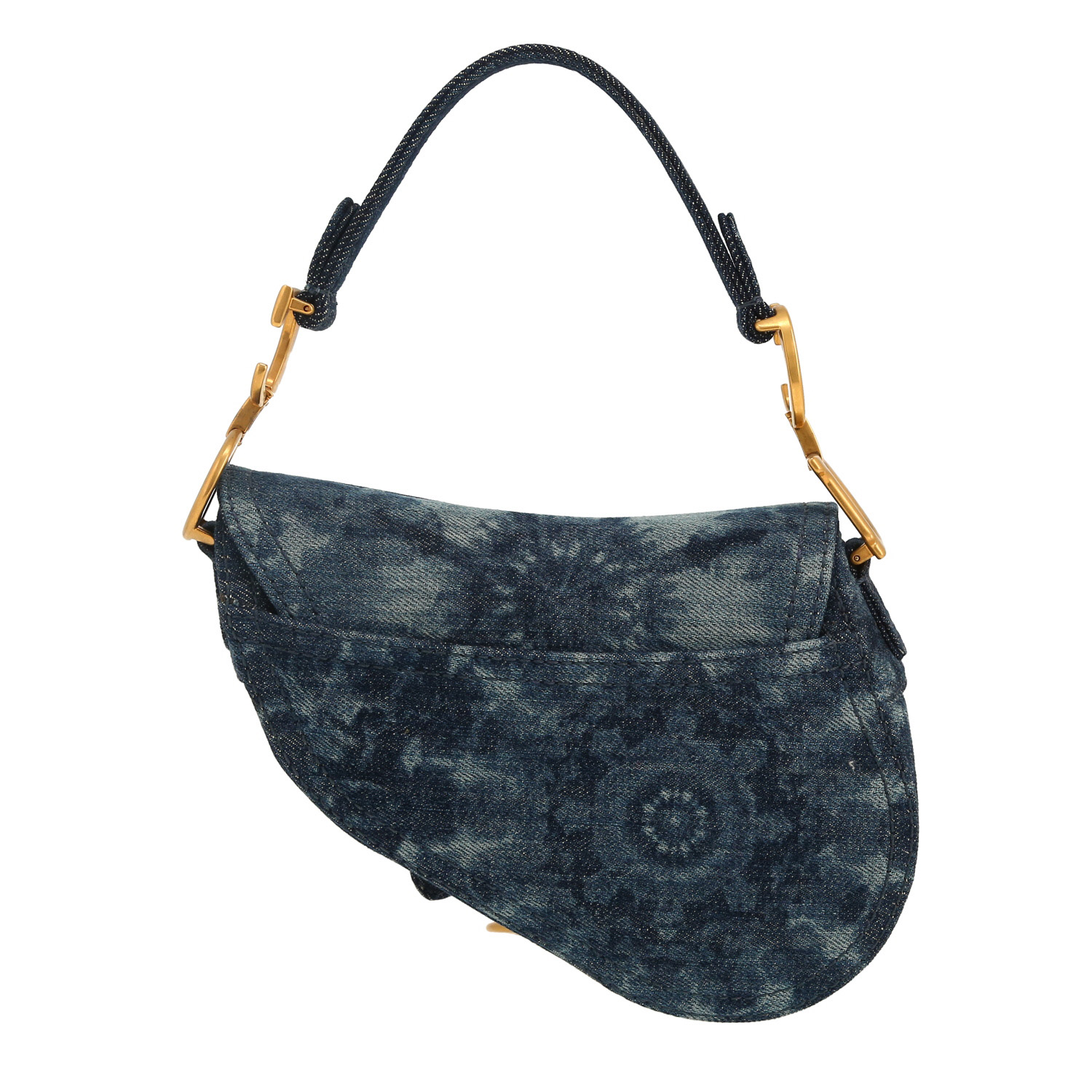 Dior  Saddle small model  handbag  in blue denim - Detail D4