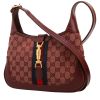 Gucci  Jackie shoulder bag  in burgundy logo canvas  and burgundy leather - 00pp thumbnail