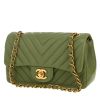 Sac bandoulière Chanel  Mini Timeless en cuir matelassé chevrons vert - 00pp thumbnail