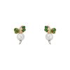 Dior  earrings in yellow gold, cultured pearls and tsavorites - 00pp thumbnail