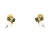 Paire de boucles d'oreilles Dior en or jaune, perles de culture et tsavorites - 360 thumbnail