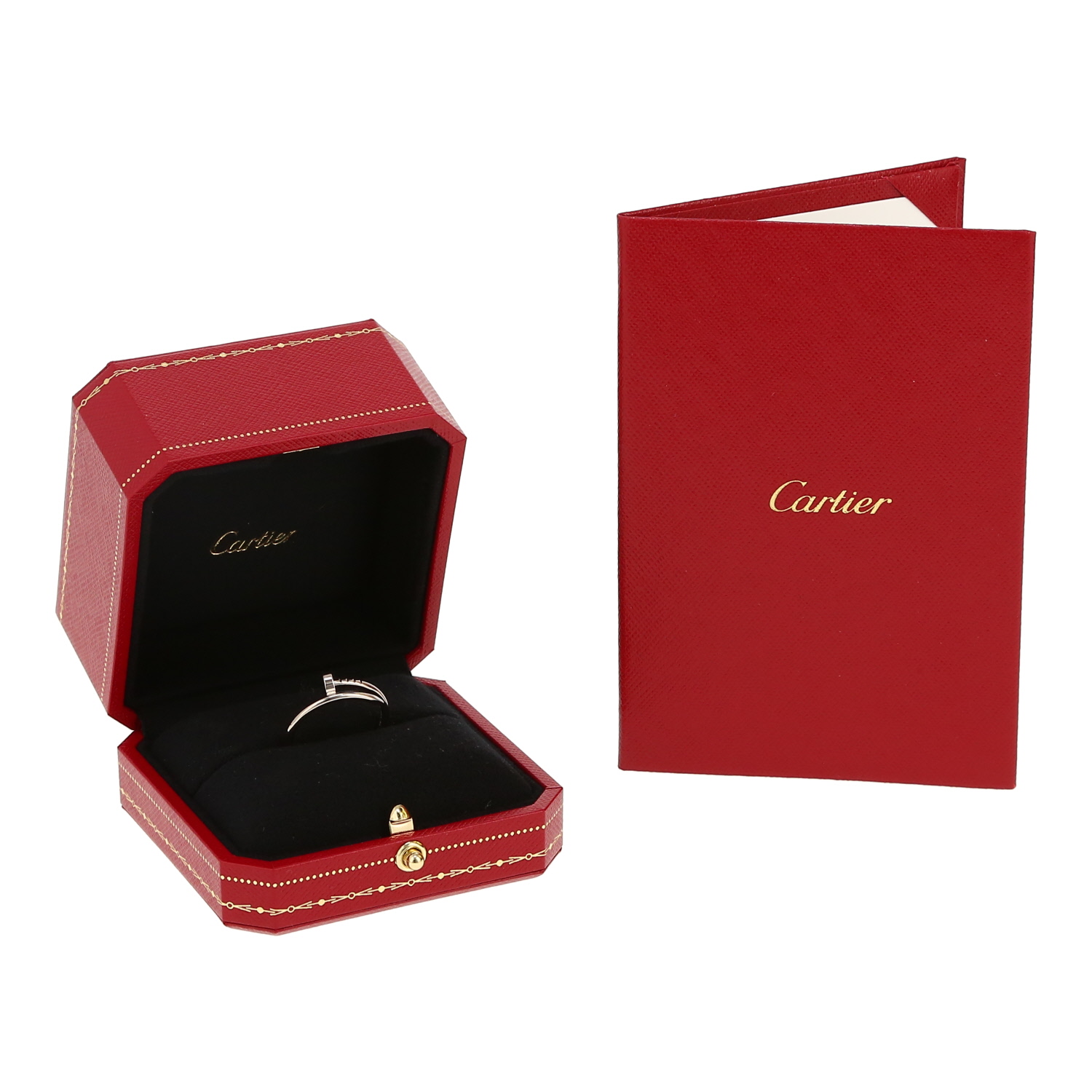 Anello Cartier Juste un clou modello piccolo in oro bianco - Detail D2