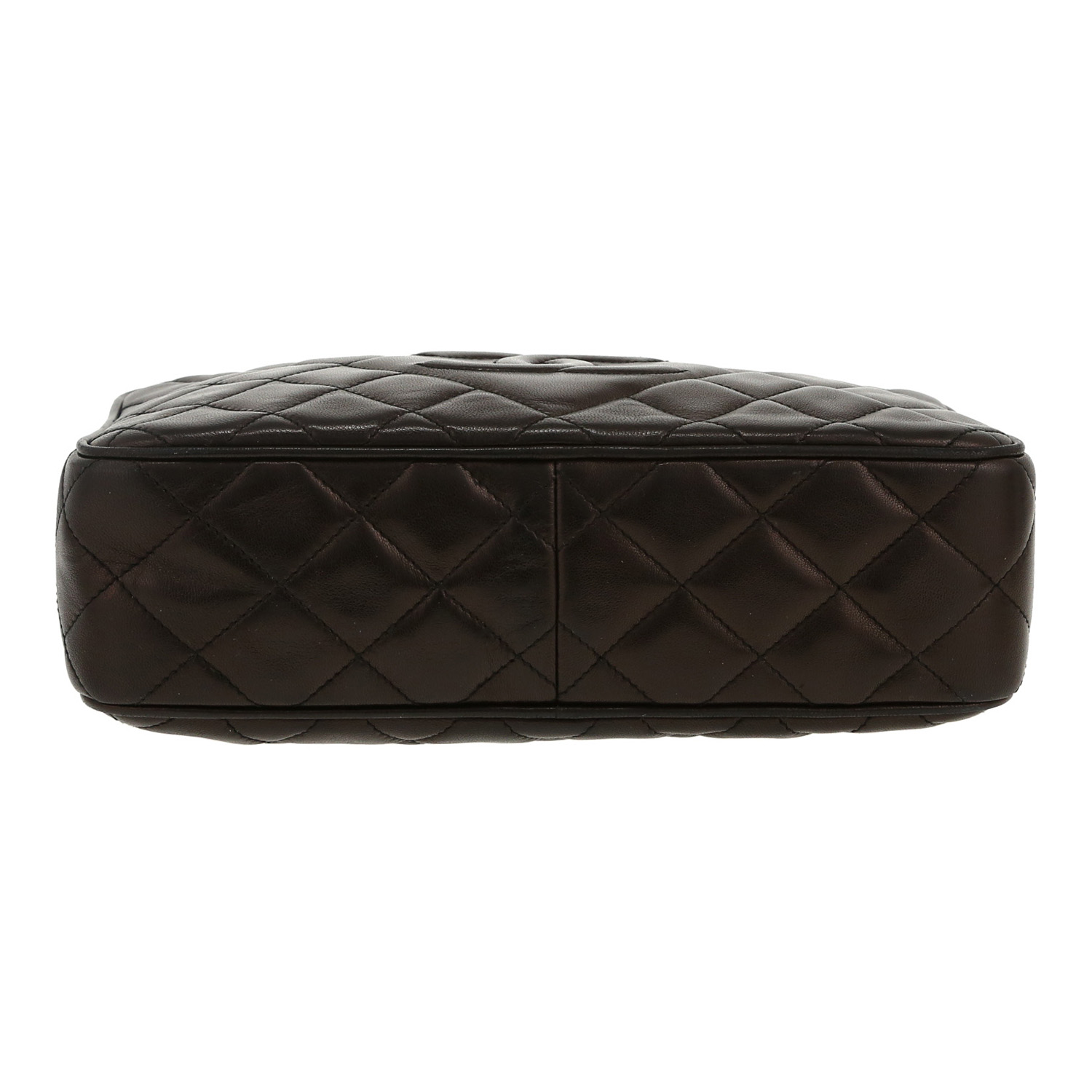 Sac à main Chanel  Camera en cuir matelassé noir - Detail D1