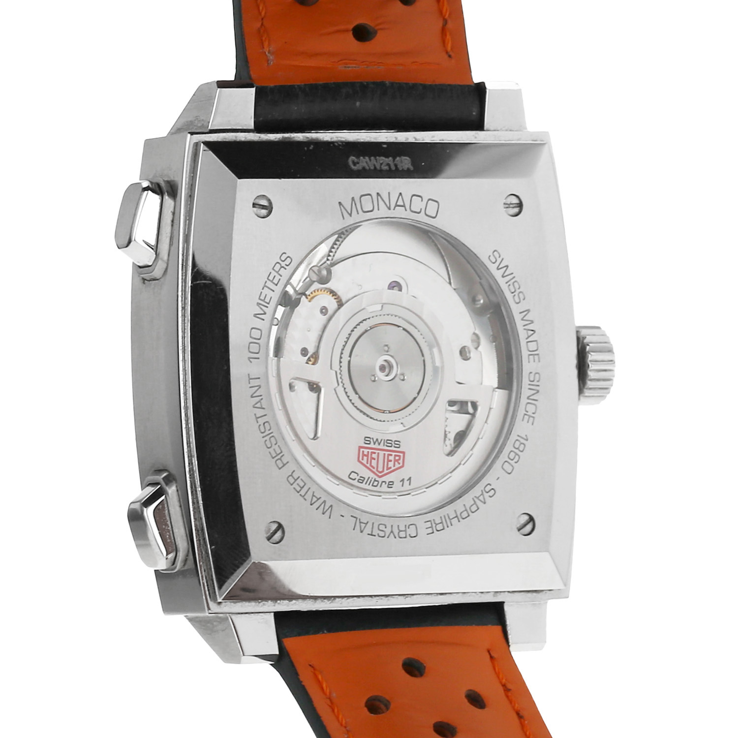 TAG Heuer Classic Monaco Automatic Chronograph  in stainless steel Ref: TAG Heuer - CAW211  Circa 2019 - Detail D3