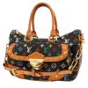 Borsa da spalla o a mano Louis Vuitton  Rita in tela monogram cerata multicolore nera e pelle naturale - 00pp thumbnail