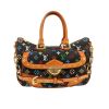 Borsa da spalla o a mano Louis Vuitton  Rita in tela monogram cerata multicolore nera e pelle naturale - 360 thumbnail