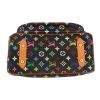 Borsa da spalla o a mano Louis Vuitton  Rita in tela monogram cerata multicolore nera e pelle naturale - Detail D1 thumbnail