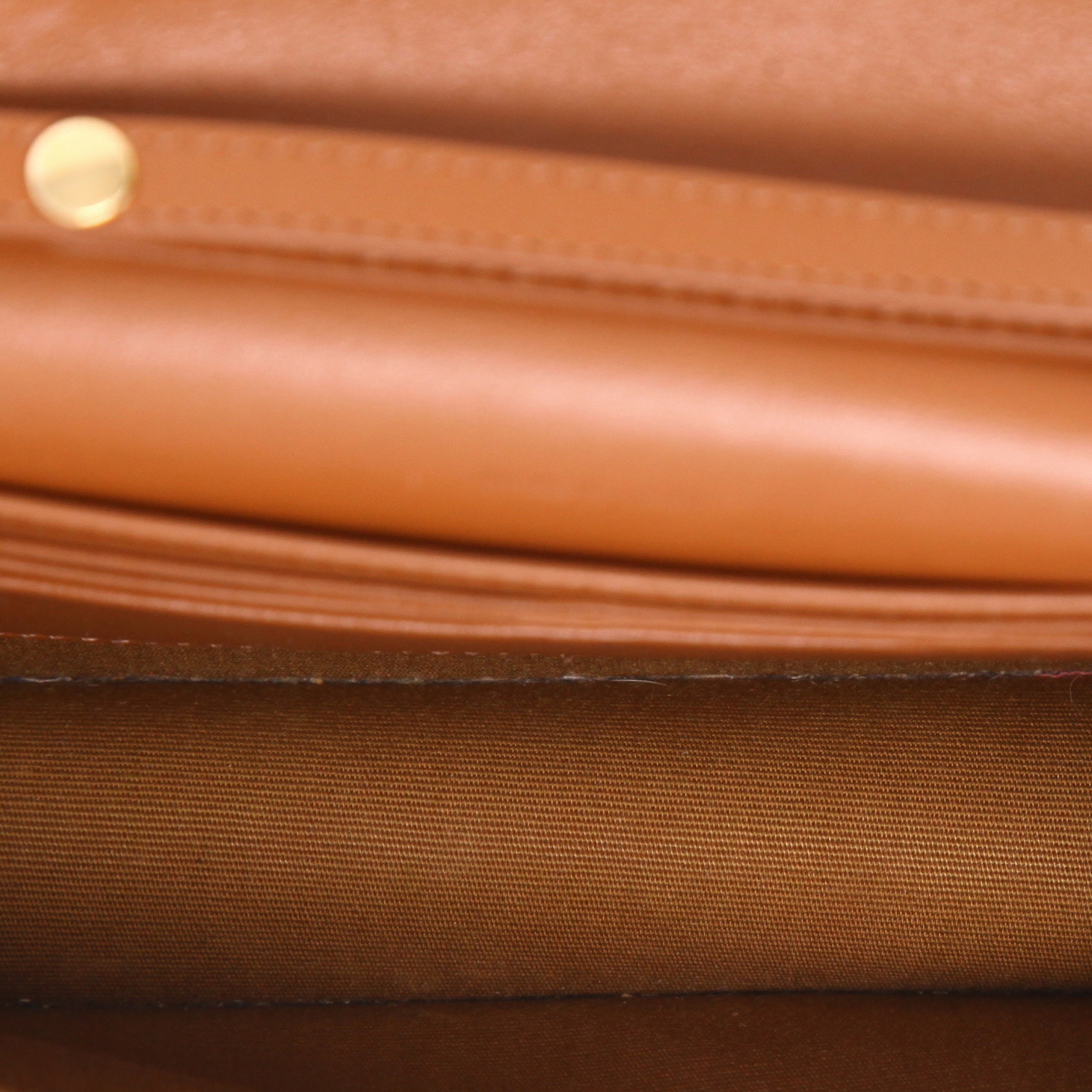 Celine  Margo shoulder bag  logo canvas  and brown leather - Detail D3