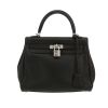 Borsa Hermès  Kelly 25 cm in pelle Swift nera - 360 thumbnail