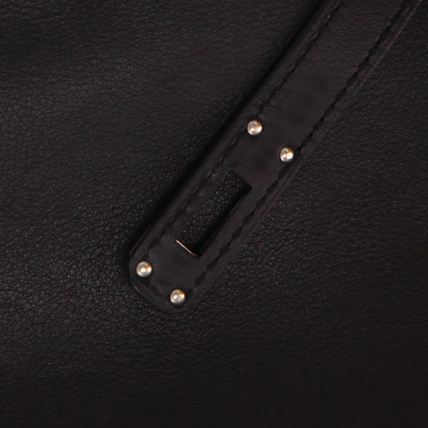 Bolso de mano Hermès  Kelly 25 cm en cuero swift negro - Detail D3