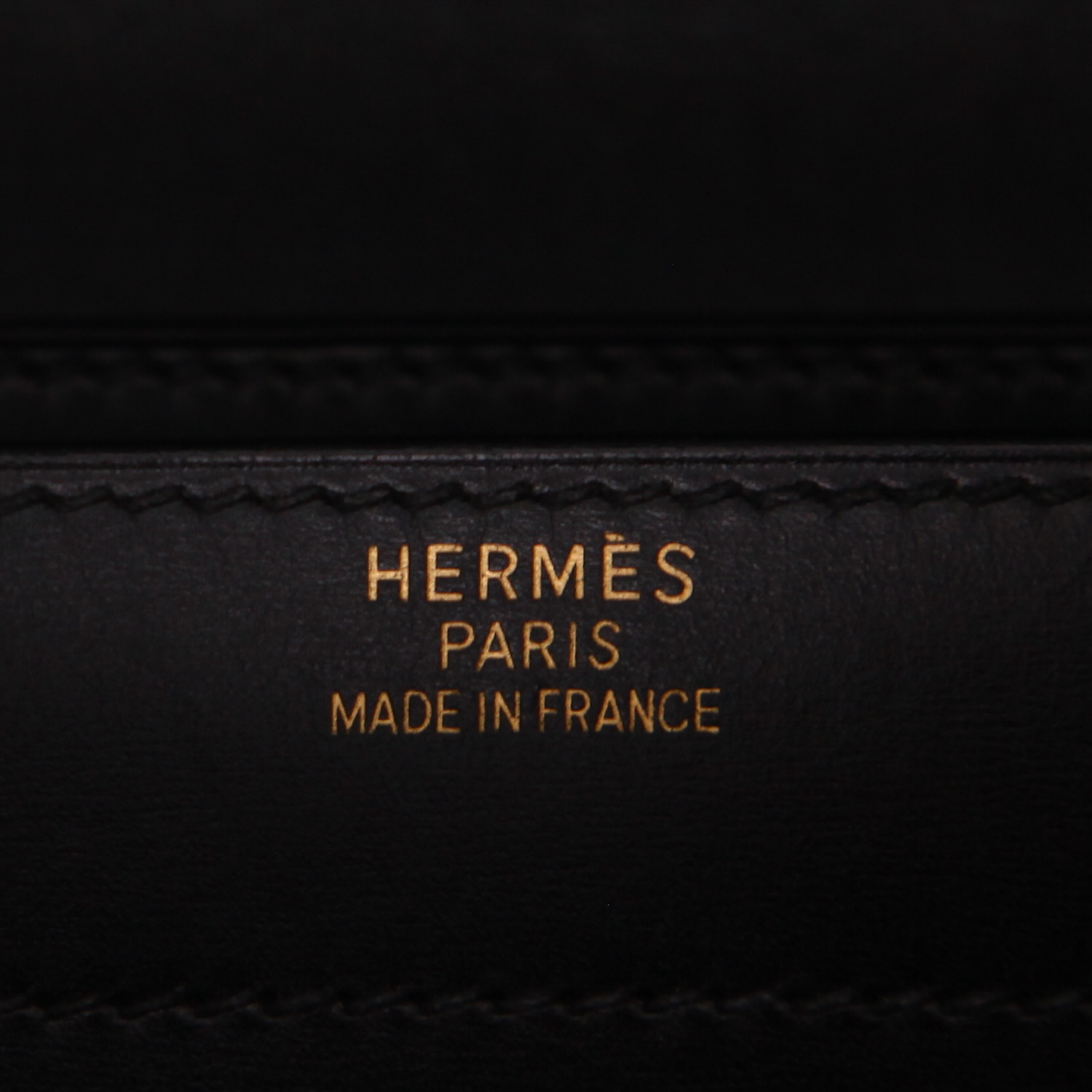 Porte-documents Hermès  Sac à dépêches en cuir box noir - Detail D2
