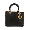 Bolso de mano Dior  Lady Dior en cuero Ardenne negro - 360 thumbnail