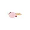 Pomellato Capri ring in pink gold, ceramic and sapphires - 00pp thumbnail