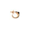 Pomellato M'ama Non M'ama small hoop earrings in pink gold, onyx and black diamonds - Detail D3 thumbnail